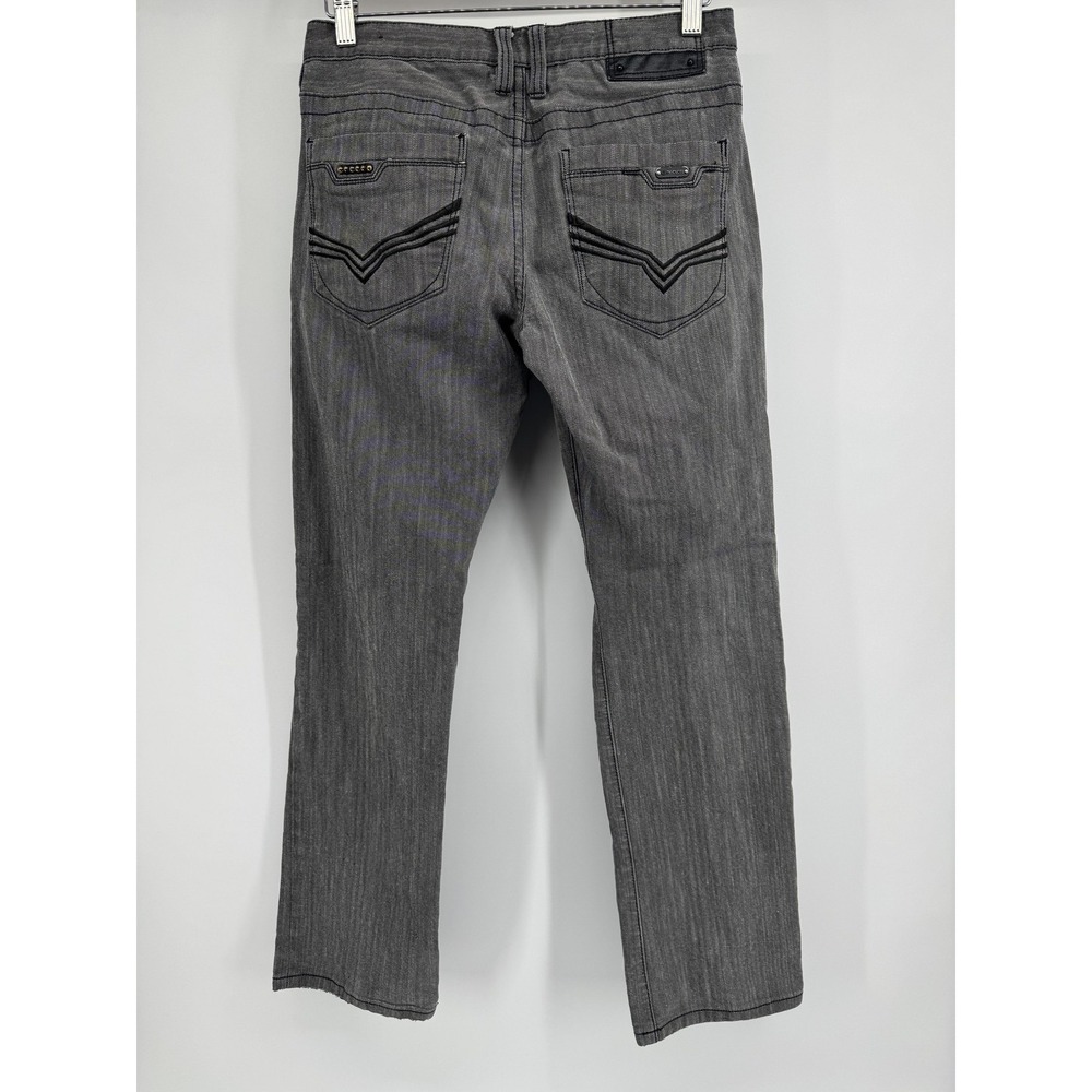 G By Guess Jeans Mens 32 Gray Calm Low Straight Studded Pockets Stretch Denim - Picture 4 of 8